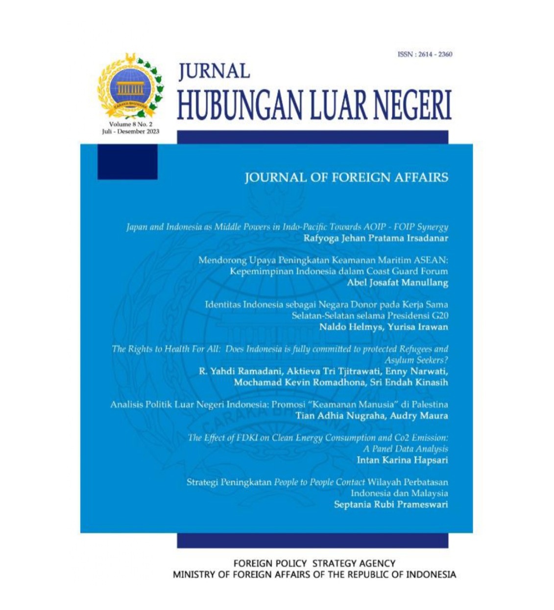 Jurnal Hubungan luar Negeri